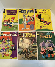 Lot of 6 Whitman Comics Woody Woodpecker-Bugs Bunny-Daffy Duck-UFO Flying Saucer