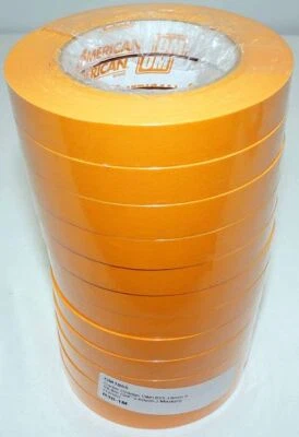 12 rollos de cinta adhesiva naranja de alta temperatura de 3/4" OM1855 IPG americana Foto 1 de 3