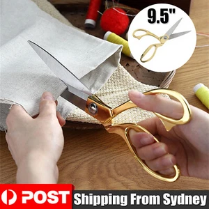 9.5" Scissors Tailor Dressmaking Sewing Cutting Trimming Fabric Cutting Shear AU - Picture 1 of 9
