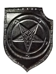 PARCHE BAPHOMET SHIELD CUERO GENUINO NEGRO - Imagen 1 de 2