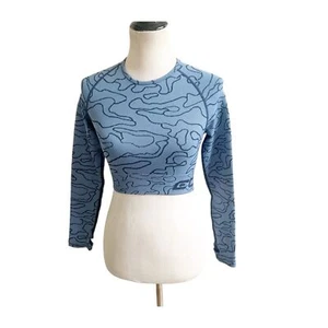 Echt Women’s Arise Camo Print Cropped Spandex Workout Top Logo Size Small - Picture 1 of 11