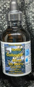FREE SHIPPING!!! COLLOIDAL SILVER 1000 PPM 4 OZ.- IMMUNE SUPPORT WITH DROPPER - Picture 1 of 7
