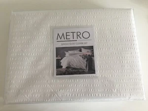 M Corfu Single Quilt Cover Set White BNIP RRP $159.99 - Bild 1 von 4