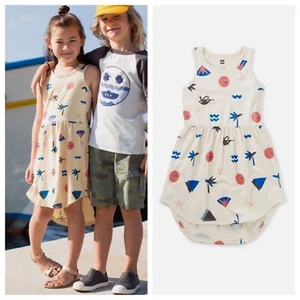 Tea Collection Girls Summer Hi-Low Skirted Tank Dress Eye of Horus Size 2 - Picture 1 of 5