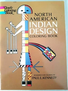 Libro para colorear diseño indio norteamericano Dover 1971 48 pg folleto Paul Kennedy - Imagen 1 de 7