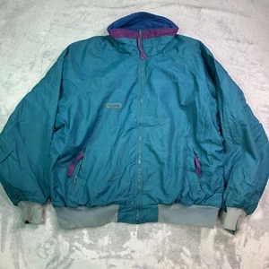 Columbia Puffer Jacket Women’s XL Radial Sleeve Vintage Windbreaker Coat Lined - Picture 1 of 7