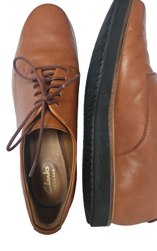 Scarpe artigianali Clarks donna marrone marrone chiaro pelle morbida stringate piatte 5 5 UK 39 EUR