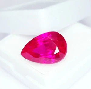 Gemas de corte de pera transparente rosa zafiro rosa natural certificadas de 9,57 quilates - Imagen 1 de 10