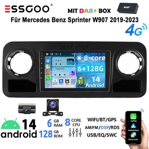 Radio de coche DAB 6+128G Carplay para Benz Sprinter W907 2019-2023 10" Android 14 GPS - Imagen 1 de 15