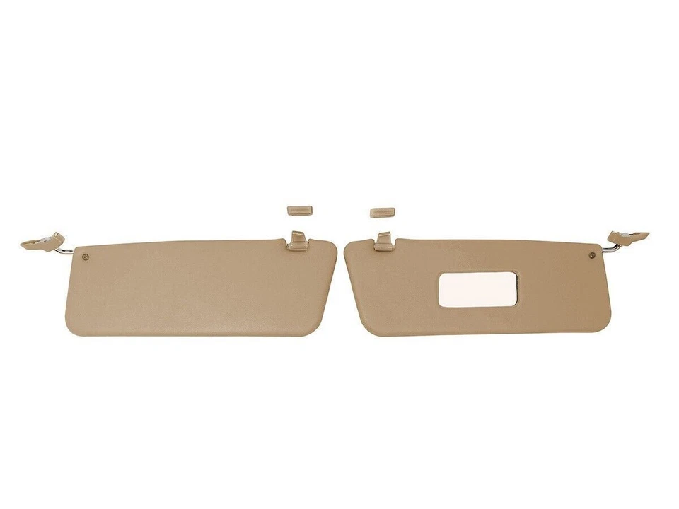 Sunvisor with Metal Bracket Clips Set Fits For Mercedes R107 SL 1971-1989 Beige - Imagem 1 de 2