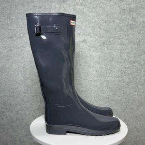 Hunter Boots Women's Size 11 Original Gloss Winter/Rain Boots - Gray EUC! - Picture 1 of 12