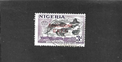 Southern Cameroons 1960 3d Nigeria Stamp O/P Cameroons UKTT Single Used - image 1 of 2