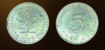 Alemania 1973 J~ Moneda de 5 peniques~ KM# 107. ¡Envío rápido del vendedor de confianza! Foto 1 de 3