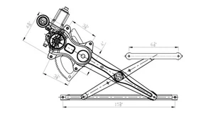 Power Window Regulator with Motor for 05-10 Scion TC Front Passenger Right - Picture 1 of 1