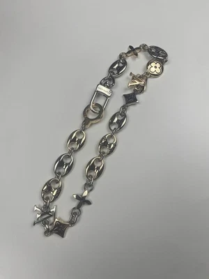 Cinturón Louis Vuitton LV Vintage Marinero Cadena S00 M03122 Plata y Oro Foto 1 de 4