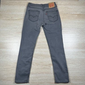 Levis 511 Jeans Mens 32x34 Gray Light Wash Cotton Blend Stretch Skinny Fit Denim - Picture 1 of 7