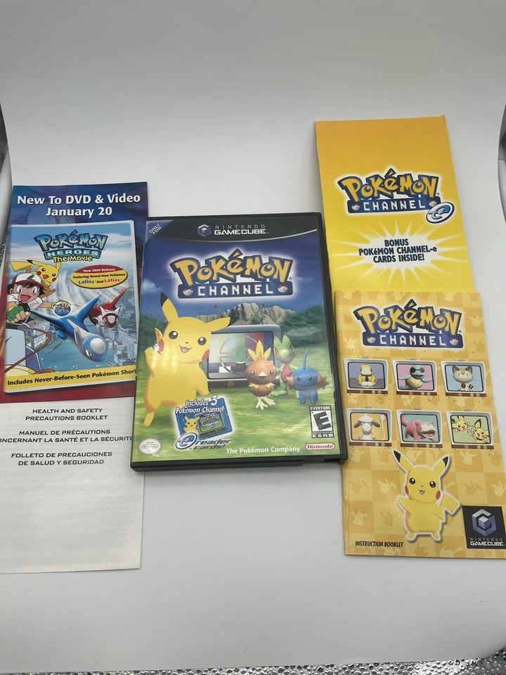 Pokémon Channel (Nintendo GameCube, 2003) tarjetas de lector electrónico sin perforar Cib Foto 1 de 4