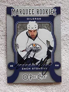 Edmonton Oilers Zack Stortini Signed 07/08 O-Pee-Chee Marquee Rookies Card Auto - Imagen 1 de 1