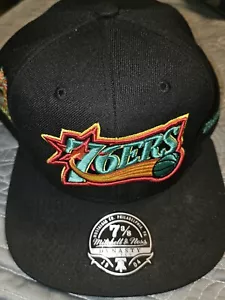 Mitchell & Ness Philadelphia 76ers NBA Weatherman Fitted 7 3/8 Hat NWT - Picture 1 of 11
