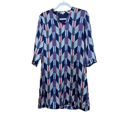 Тюль Anthropologie платье-футляр средний многоцветный шеврон художественный богемный принт - Изображение 1 из 4