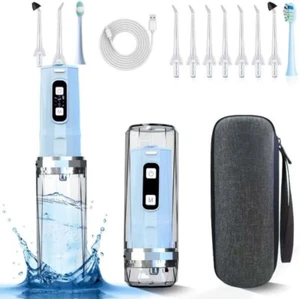 Cordless Water Flosser for Teeth Portable Waterproof Oral Irrigator Rechargeable - Picture 1 of 7