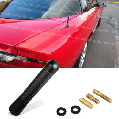 适用于雪佛兰科迈罗 Z28 碳纤维 3 英寸汽车天线收音机调幅/调频空中桅杆带螺丝 — 第 1/4 张图片