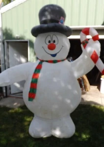 9 Fuß groß klassisch 60er Cartoon Frosty der Schneemann Weihnachten luftgeblasen aufblasbar - Bild 1 von 10