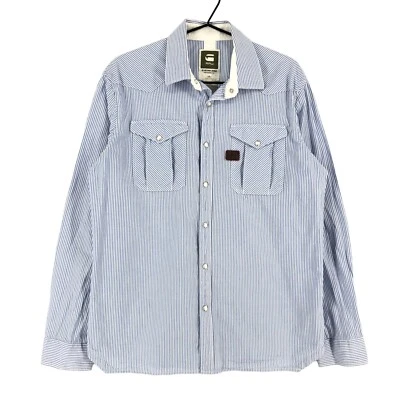 G-STAR RAW Shirt Casual Formal Striped Men Size XL - Image 1 of 4