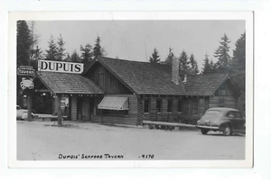 Dupuis Taverne Washington Postkarte RPPC Oldtimer Autos - Bild 1 von 2