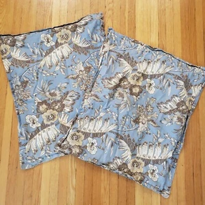 SET DI 2 cuscini Lauren Ralph Lauren finte floreali tropicali blu marrone marrone chiaro - Foto 1 di 10