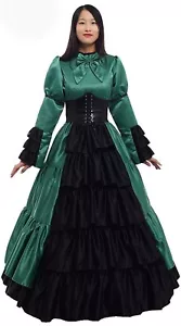 GRACEART Women Medieval Victorian Costume Vintage Ruffles Fancy Dress Medium💫.. - Picture 1 of 7