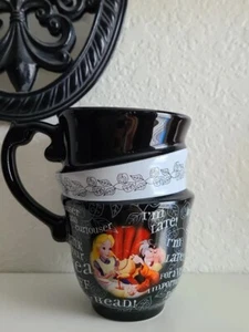 Alice In Wonderland Disney Mug Black Teacup Were All Mad Here - Picture 1 of 7