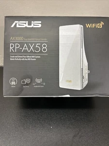 ASUS RP-AX58 AX3000 Dual Band WiFi 6 (802.11ax) Range Extender, AiMesh Extender - Picture 1 of 4