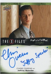 X-Files UFOs and Aliens 2019 INSCRIPTION Auto A-CO Chris Owens as Jeffrey - Picture 1 of 2