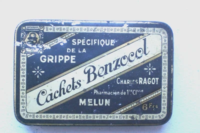 ancienne boîte Cachets BENZOCOL spécifique de la grippe.  médicament pharmacie. - Photo 1/4