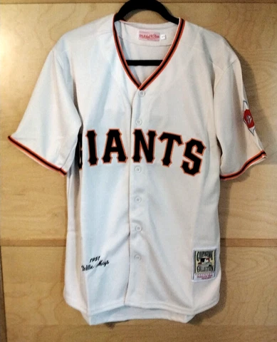 WILLIE MAYS S.F. Giants - Authentic Mitchell & Ness Baseball Jersey =SIZE S NEW= Cover