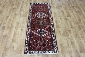 ANTIQUE HANDMADE HERIZ ORIENTAL WOOL RUNNER HALLWAY RUG 172 X 66 CM - Picture 1 of 10