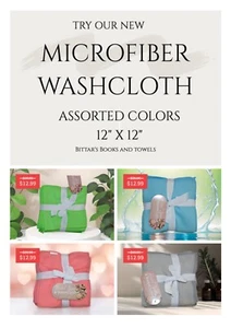 100% Microfiber 8 Pack Washcloth 12”X 12” Super Soft and Absorbent, Super Thick - Picture 1 of 9