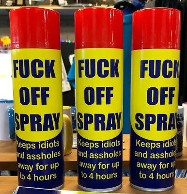 AUSSIE F#CK OFF SPRAY DIGITAL PRINT STICKER FOR LARGE CANS BY KILLER GRAFFIX - Image 1 of 2