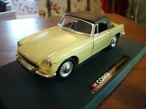 1/18 MG MGB Roadster 1.8 Primrose Yellow Rare Corgi 1963 - Picture 1 of 11