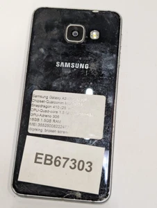 Samsung Galaxy A3 A310F - Working, Used, No Accessories - Picture 1 of 6