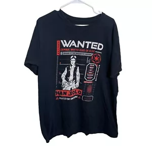Disney Funko Han Solo T-Shirt Uomo XL Nera T-Shirt Contrabbandiere's Bounty Star Wars - Foto 1 di 7