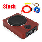 Under Seat Powered Subwoofer Active Hideaway Car Truck Sub With Amp Kit 600W 8in