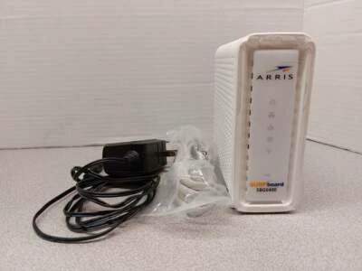 ARRIS Surfboard SBG6400 8x4 DOCSIS 3.0 Cable Modem & N300 Wi-Fi Router, White - Image 1 of 4
