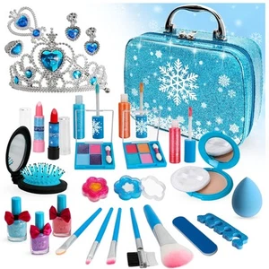 Kit for Girl Toys 28pcs Real Washable Girls Makeup Toys for Kids Toddler Girls P - Picture 1 of 7