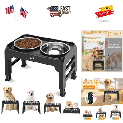 Alimentador Compacto Ajustable para Perros con Diseño Antideslizante - Ideal para Interior y Exterior Foto 1 de 4