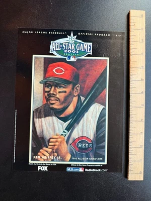 2001 All Star Game Ken Griffey Jr Cincinnati Red MLB Program Display Cover Only - Image 1 of 4