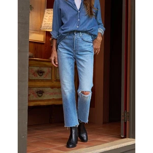 FRANK & EILEEN Monaghan Mom Jeans 1997 Wash Distressed High Rise Denim Damen 27 - Bild 1 von 11