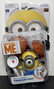 Despicable Me Build A Minion Fireman/Lucy Deluxe Action Figure 2 In 1 NIP - Picture 1 of 6