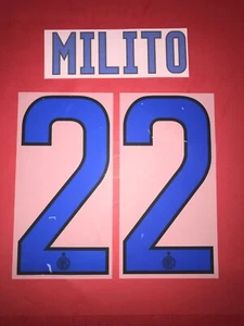 KIT MILITO 22 BLU X MAGLIA CALCIO INTER NUOVO - Foto 1 di 1